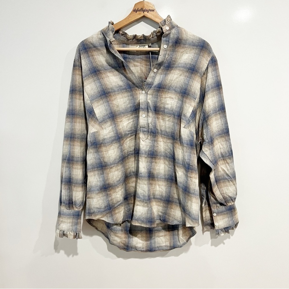 NWT Hartford Hyper Plaid Flannel Shirt - Picture 2 of 10